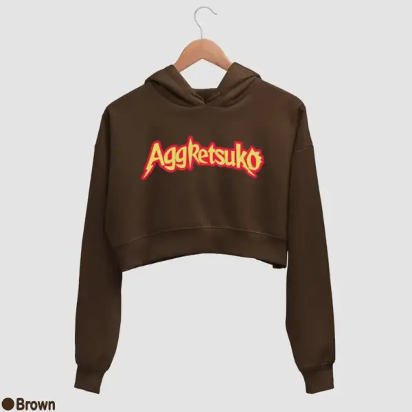 Aggretsuko Logo Women's Crop Hoodie - Image 4