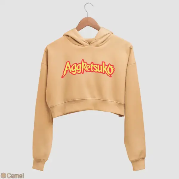 Aggretsuko Logo Women's Crop Hoodie - Image 5