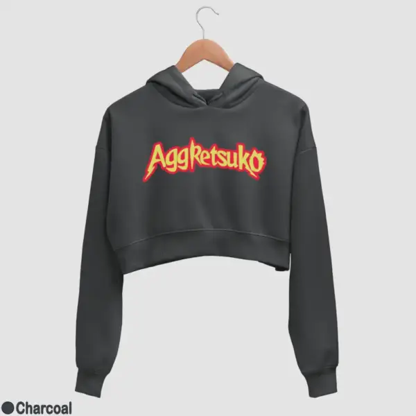 Aggretsuko Logo Women's Crop Hoodie - Image 6