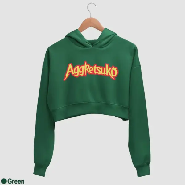 Aggretsuko Logo Women's Crop Hoodie - Image 7