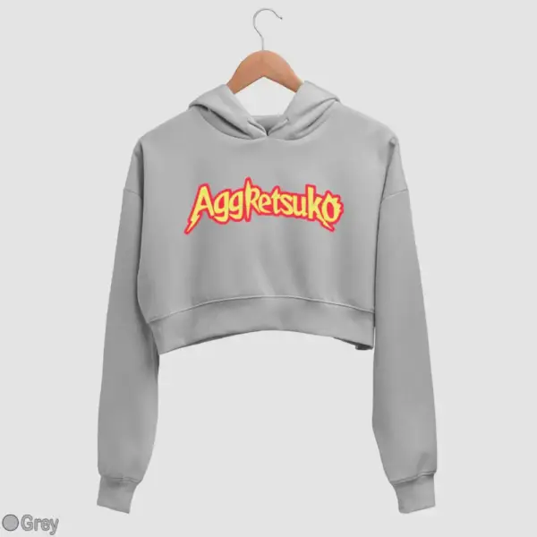 Aggretsuko Logo Women's Crop Hoodie - Image 8
