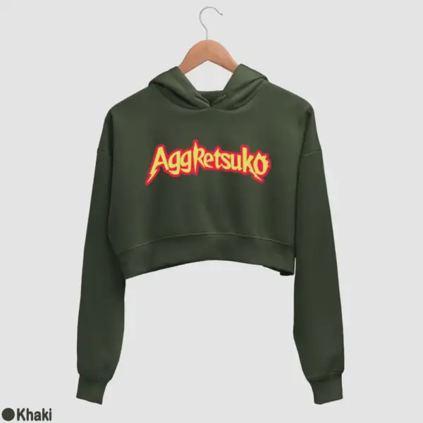 Aggretsuko Logo Women's Crop Hoodie - Image 9
