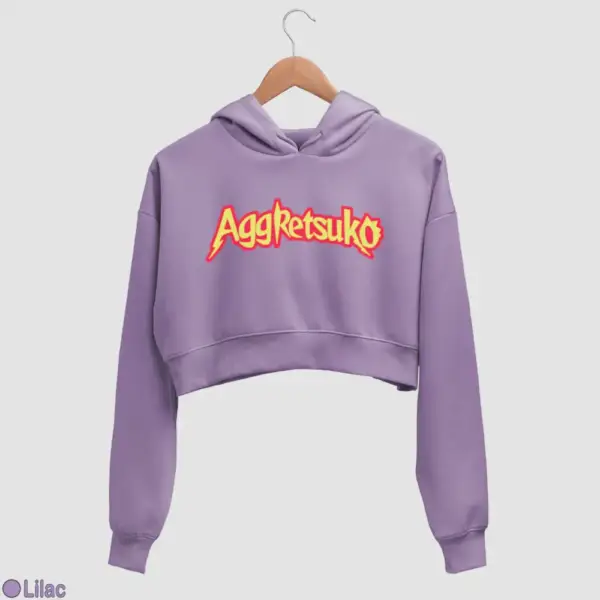 Aggretsuko Logo Women's Crop Hoodie - Image 10