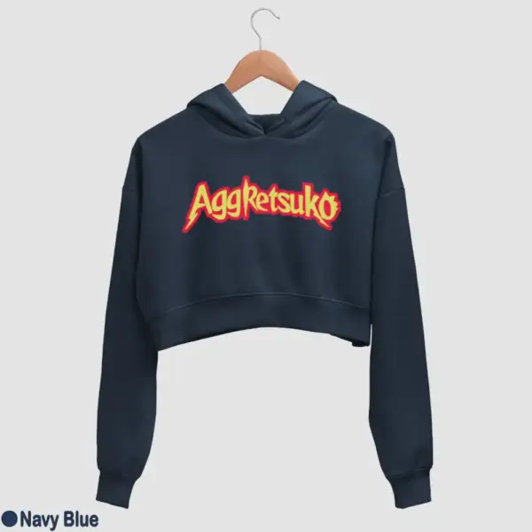 Aggretsuko Logo Women's Crop Hoodie - Image 11