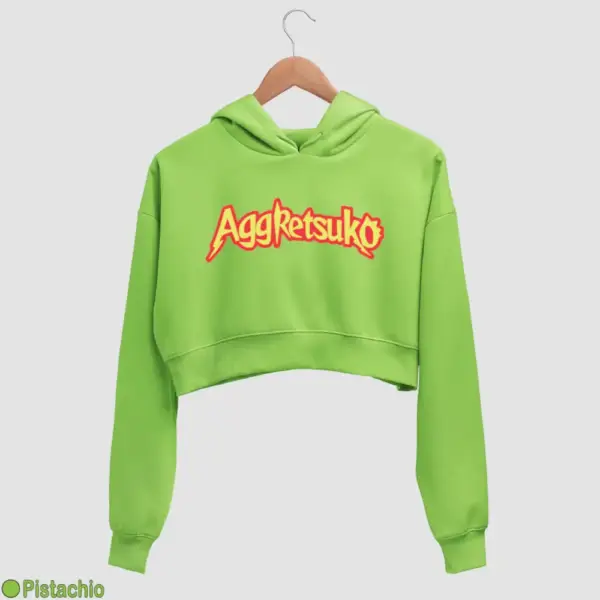 Aggretsuko Logo Women's Crop Hoodie - Image 14