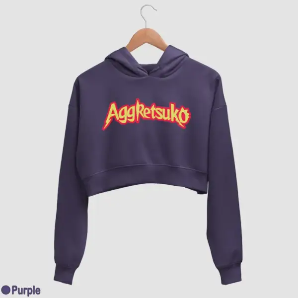 Aggretsuko Logo Women's Crop Hoodie - Image 15