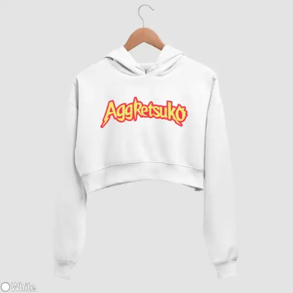 Aggretsuko Logo Women's Crop Hoodie - Image 18