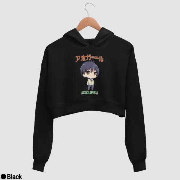 Chibi Akuru Akutsu Women's Crop Hoodie - Image 2
