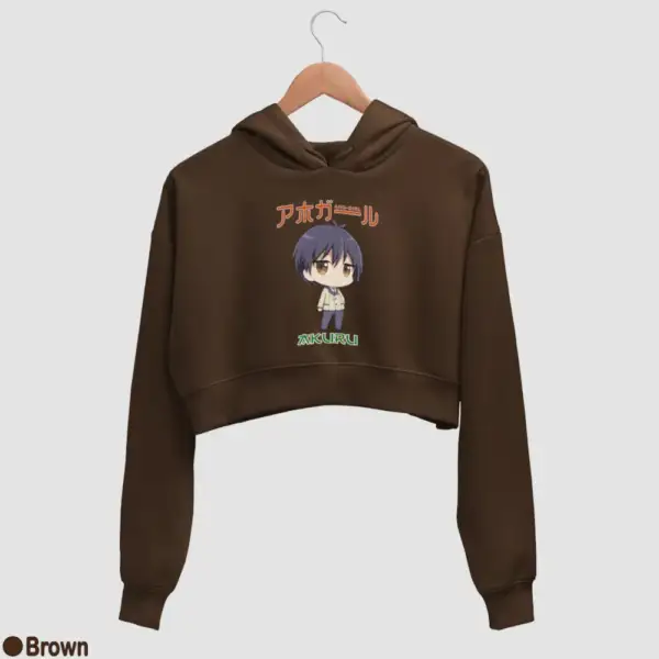 Chibi Akuru Akutsu Women's Crop Hoodie - Image 4