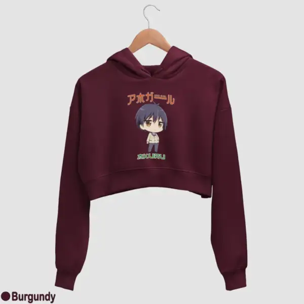 Chibi Akuru Akutsu Women's Crop Hoodie - Image 5