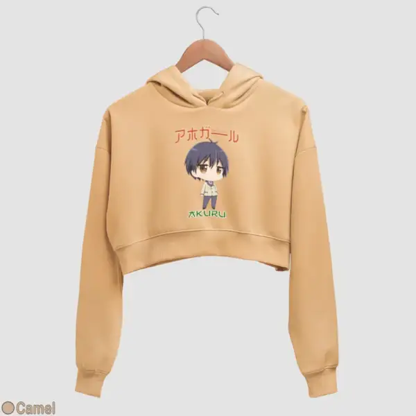 Chibi Akuru Akutsu Women's Crop Hoodie - Image 6