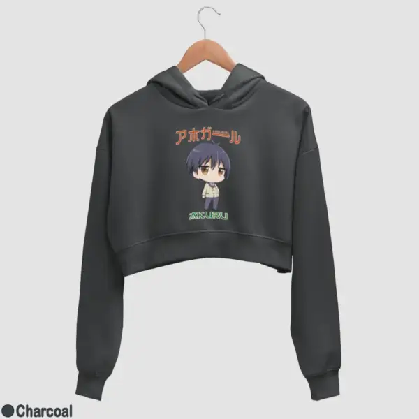 Chibi Akuru Akutsu Women's Crop Hoodie - Image 7