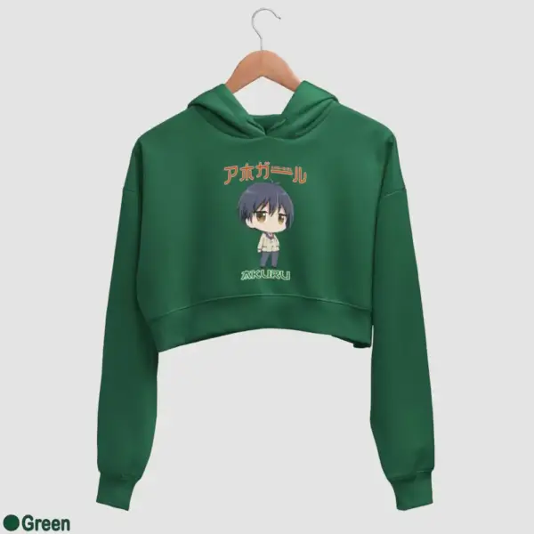 Chibi Akuru Akutsu Women's Crop Hoodie - Image 8