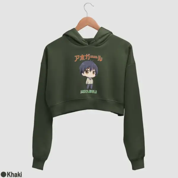 Chibi Akuru Akutsu Women's Crop Hoodie - Image 10