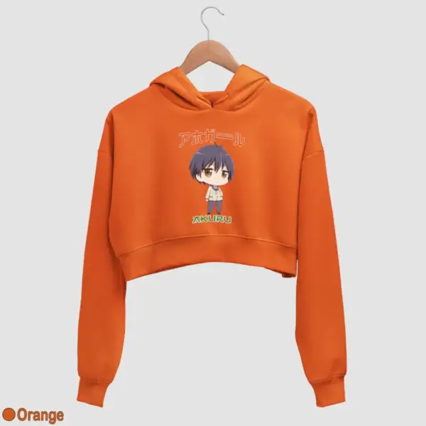 Chibi Akuru Akutsu Women's Crop Hoodie - Image 12