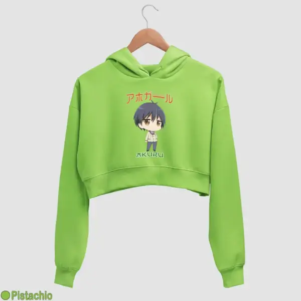 Chibi Akuru Akutsu Women's Crop Hoodie - Image 14