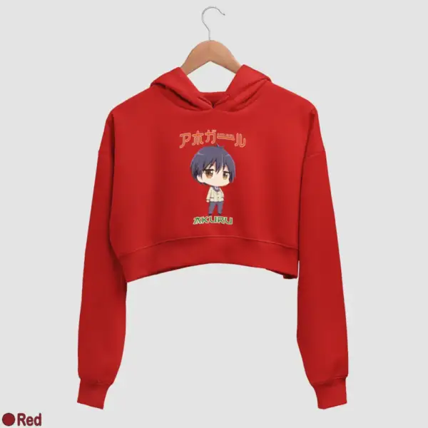 Chibi Akuru Akutsu Women's Crop Hoodie - Image 16