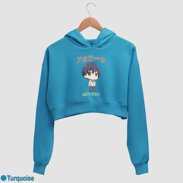 Chibi Akuru Akutsu Women's Crop Hoodie - Image 17
