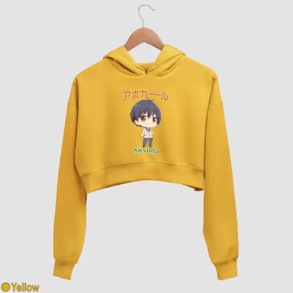 Chibi Akuru Akutsu Women's Crop Hoodie - Image 19