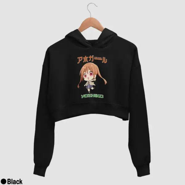 Chibi Yoshiko Hanabatake Women's Crop Hoodie - Image 2