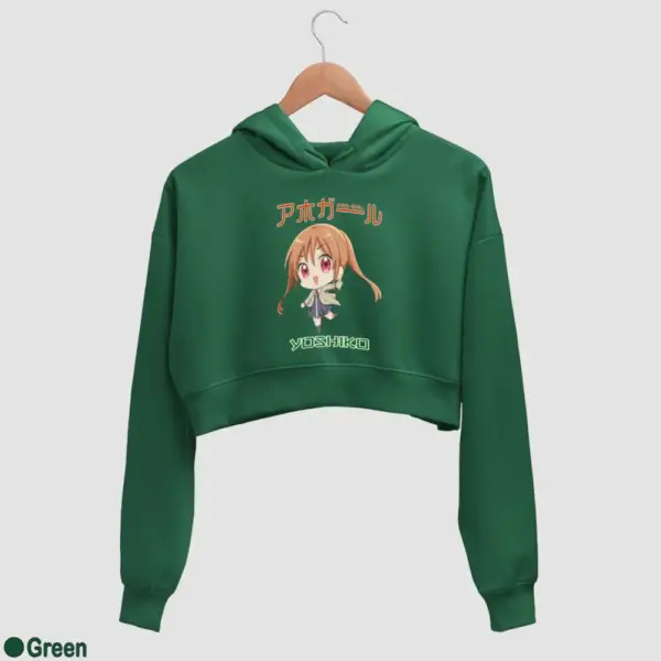 Chibi Yoshiko Hanabatake Women's Crop Hoodie