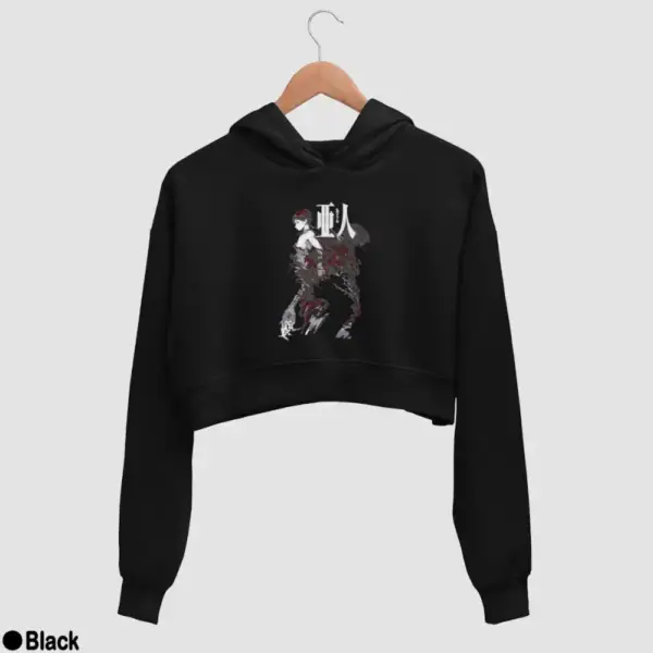 Ajin Demi-Human Women's Crop Hoodie - Image 2