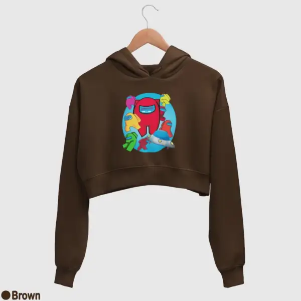 Among Us Women's Crop Hoodie - Image 4