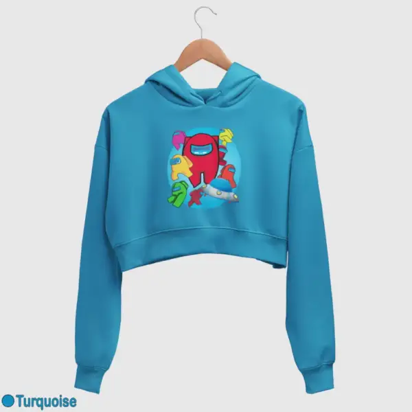 Among Us Women's Crop Hoodie - Image 18