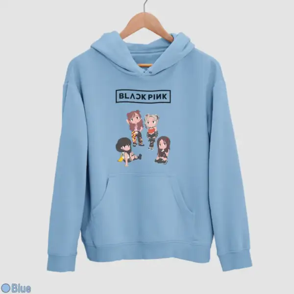 Chibi Black Pink Men's Hoodie - Image 3
