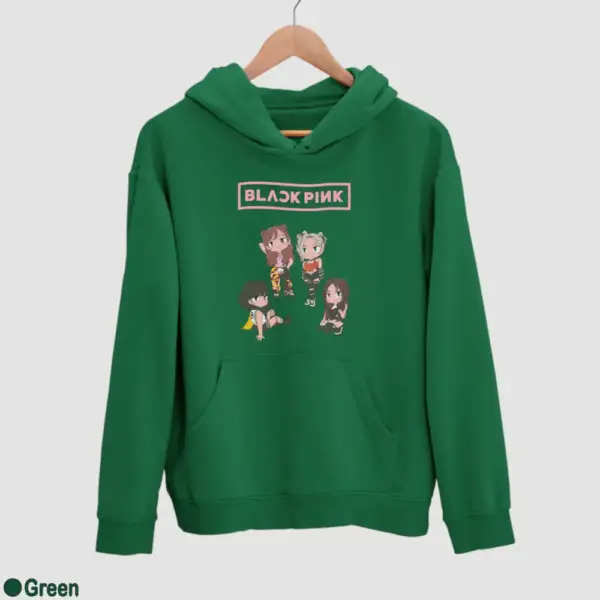 Chibi Black Pink Men's Hoodie - Image 8