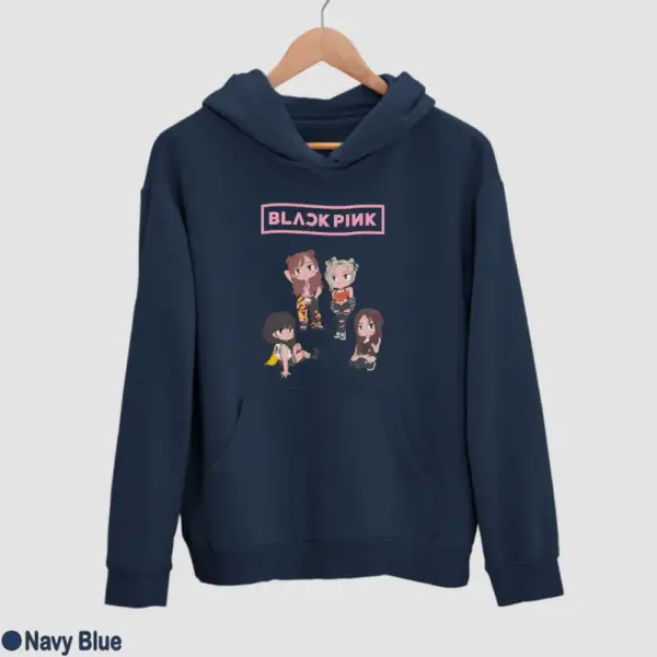 Chibi Black Pink Men's Hoodie - Image 12