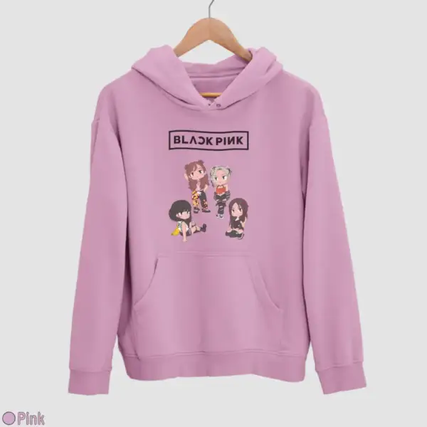 Chibi Black Pink Men's Hoodie - Image 14