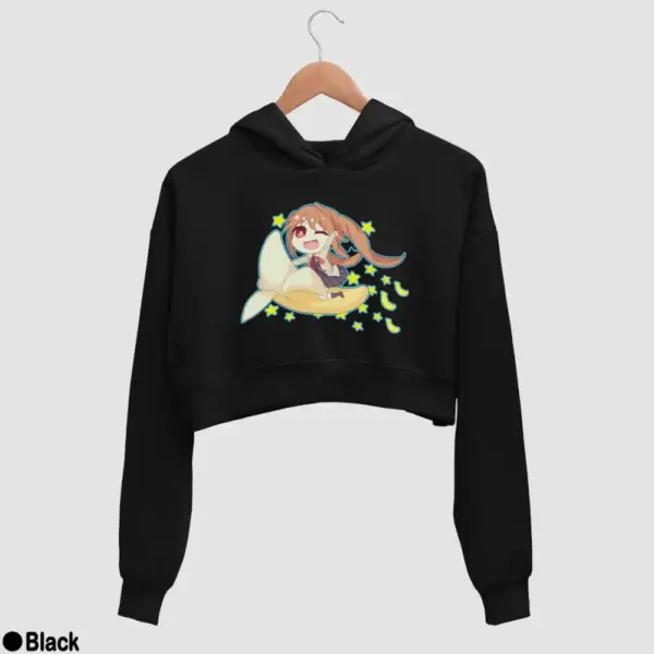Chibi Yoshiko Hanabatake Women's Crop Hoodie - Image 2