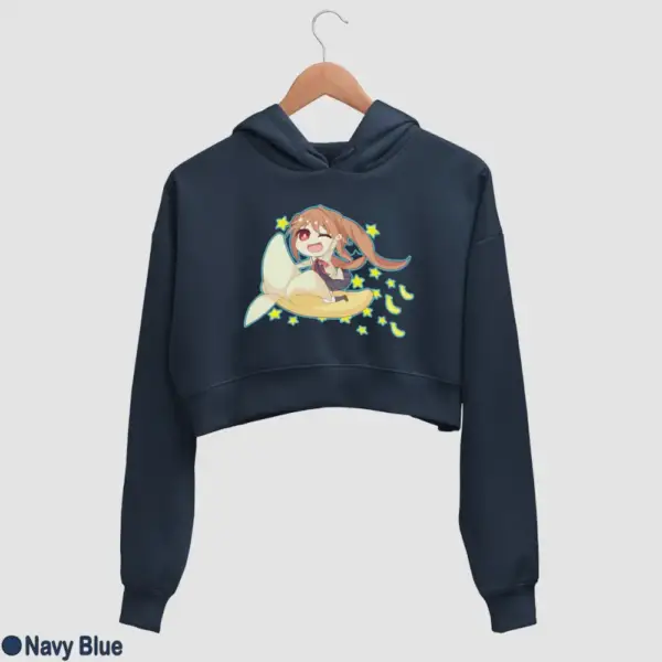 Chibi Yoshiko Hanabatake Women's Crop Hoodie