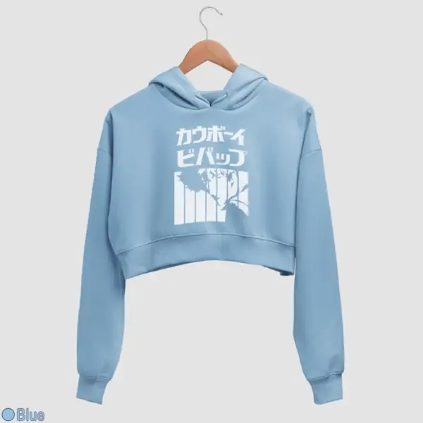 Spike Spiegel Women's Crop Hoodie - Image 3