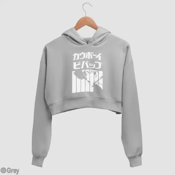 Spike Spiegel Women's Crop Hoodie - Image 9