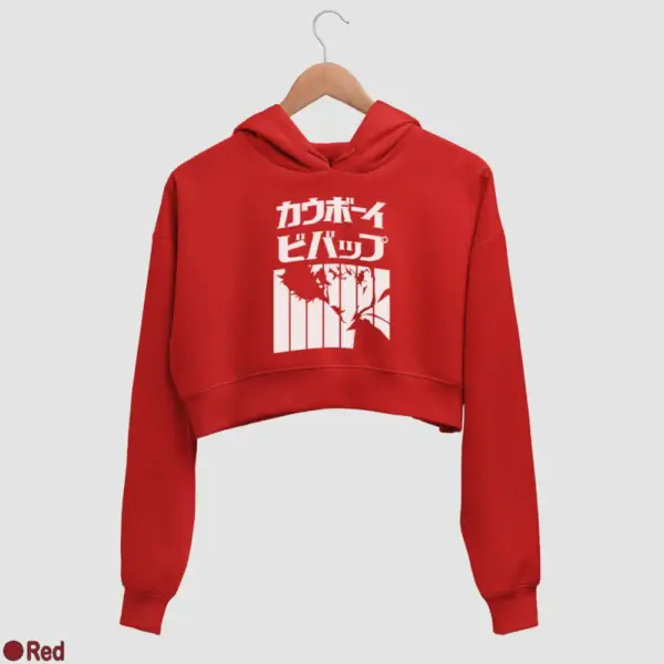 Spike Spiegel Women's Crop Hoodie - Image 16