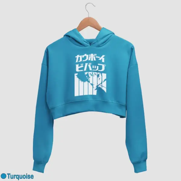 Spike Spiegel Women's Crop Hoodie - Image 17