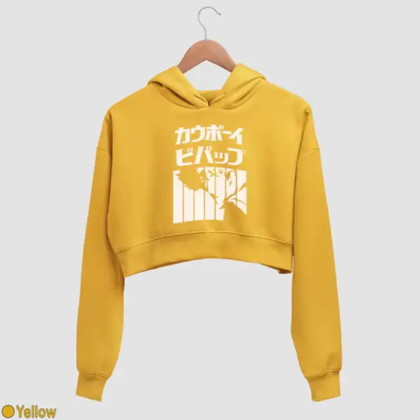 Spike Spiegel Women's Crop Hoodie - Image 19
