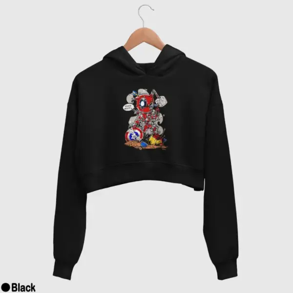 Deadpool Who's Next Women's Crop Hoodie