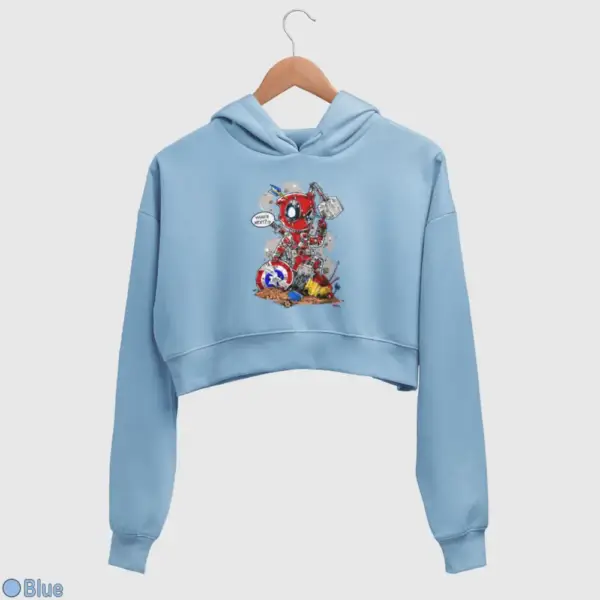 Deadpool Who's Next Women's Crop Hoodie - Image 2