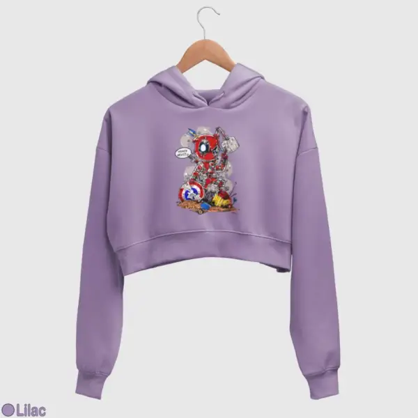 Deadpool Who's Next Women's Crop Hoodie - Image 10