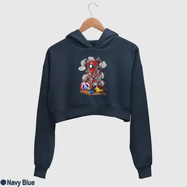 Deadpool Who's Next Women's Crop Hoodie - Image 11