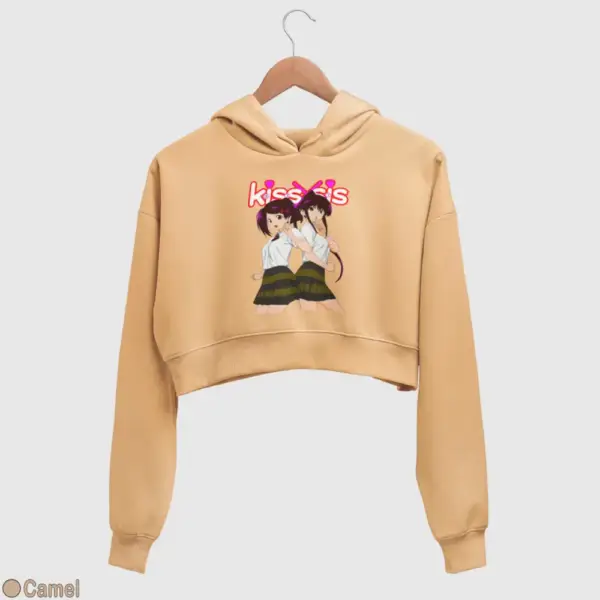 Kiss X Sis Twins Women's Crop Hoodie - Image 5