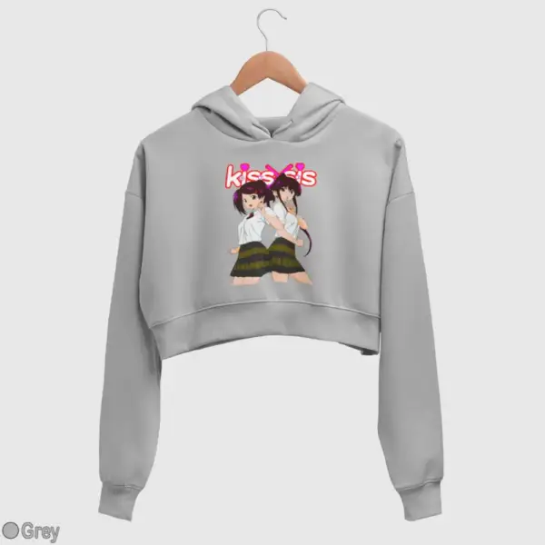Kiss X Sis Twins Women's Crop Hoodie - Image 8