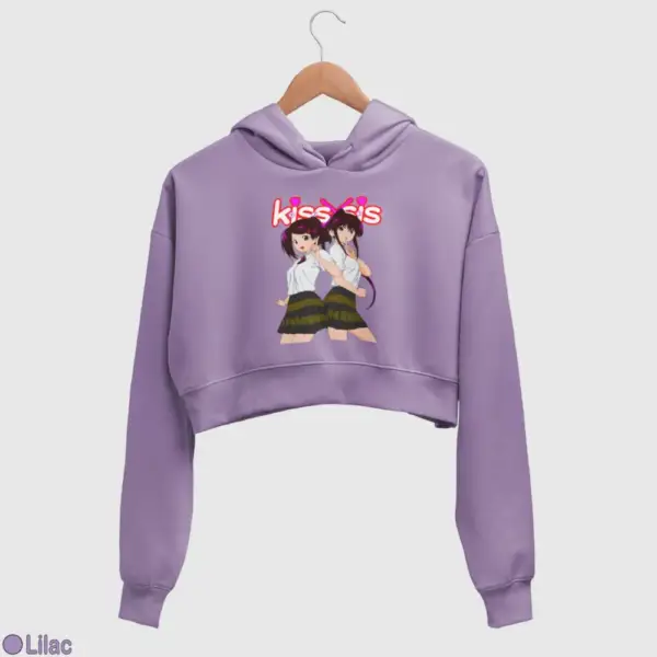 Kiss X Sis Twins Women's Crop Hoodie - Image 10