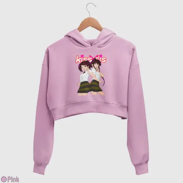 Kiss X Sis Twins Women's Crop Hoodie - Image 13