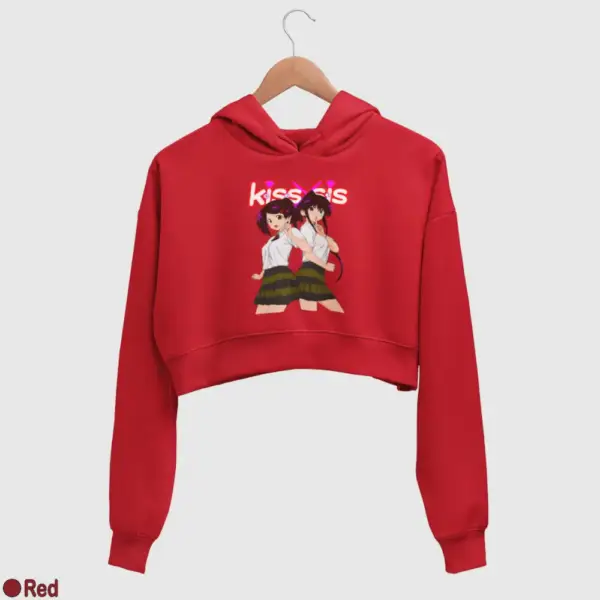 Kiss X Sis Twins Women's Crop Hoodie - Image 16
