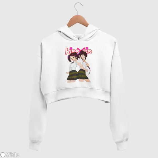 Kiss X Sis Twins Women's Crop Hoodie - Image 18