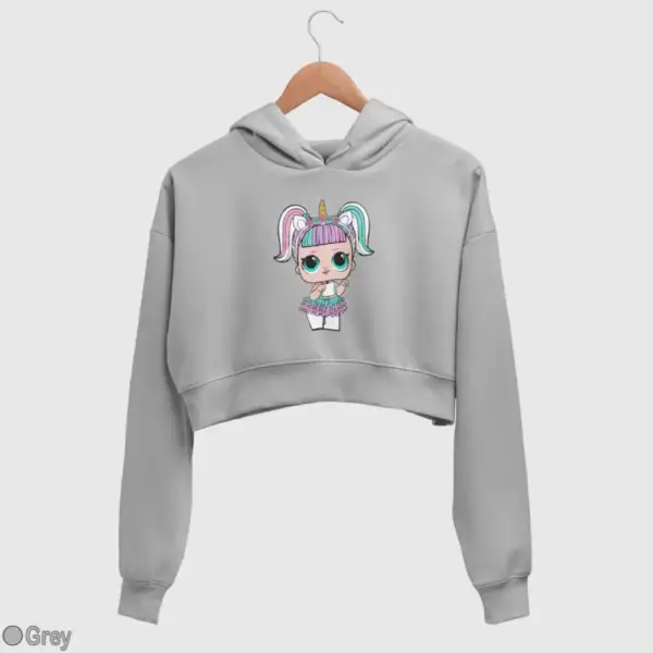 Lol Surprise Unicorn Women's Crop Hoodie - Image 9
